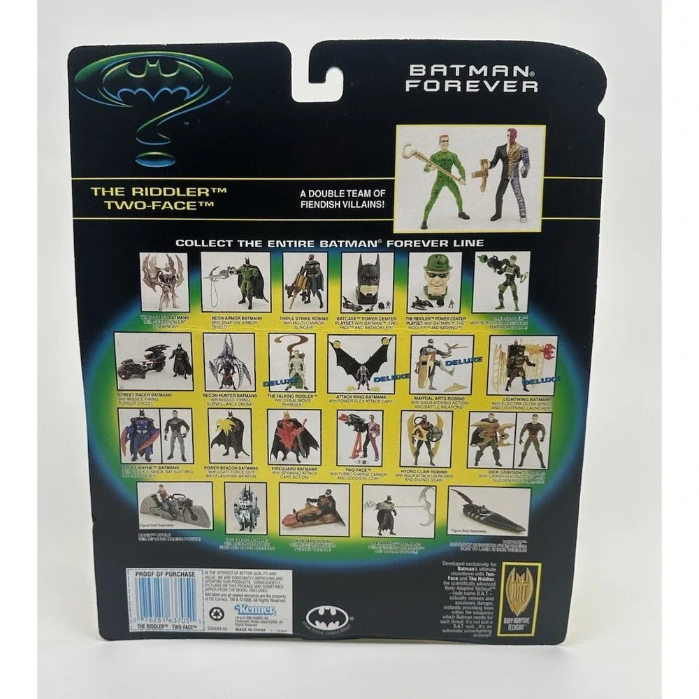 1995 KENNER BATMAN FOREVER RIDDLER TWO-FACE 2 PACK ACTION FIGURES 63705 NEW